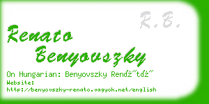 renato benyovszky business card